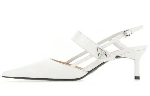 PRADA Slim Heel High Heels 6CM Women's White