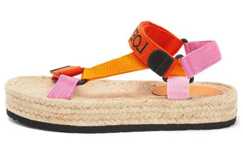 LOEWE Fabric One Strap Sandals Women's Pink