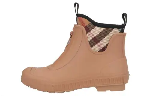 Burberry Rubber Ankle Boots Women's Brown
