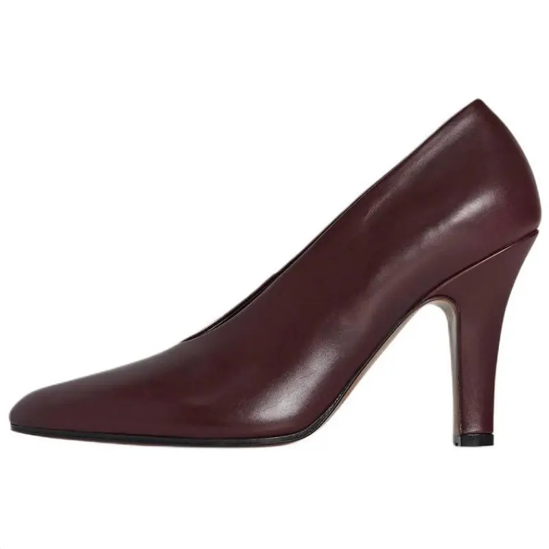 THE ROW Prudens Slim Heel High Heels 8.9cm Women's Deep Eggplant Purple