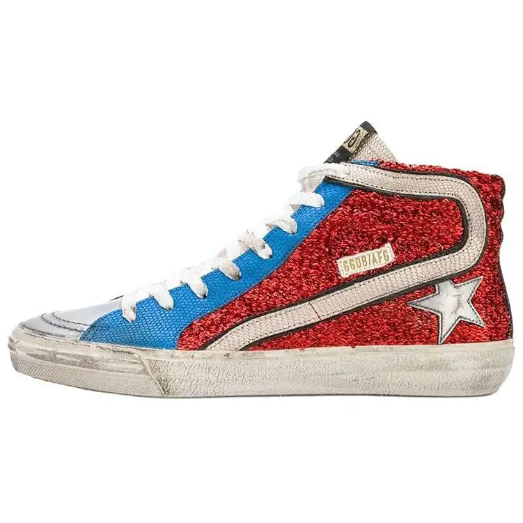 Golden Goose Slide Mid top Skateboard Shoes Women's
