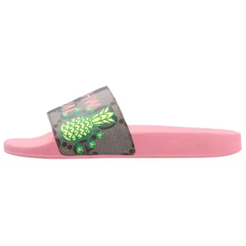 GUCCI Pineapple Slide Slippers Men's Pink