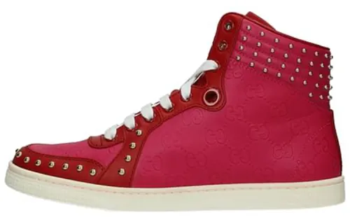 GUCCI Pu High top Skateboard Shoes Women's