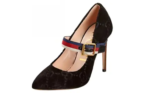GUCCI Slim Heel High Heels 8cm Women's Black