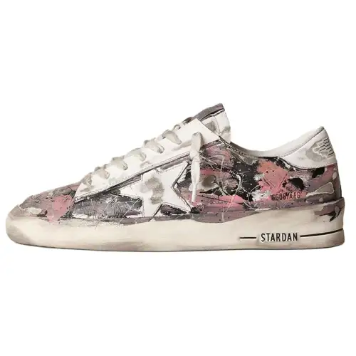 Golden Goose Stardan Cow Leather Low top Skateboard Shoes Men's Multicolor Distressed