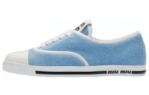 MIU MIU Low top Stylish Skateboarding Shoes Women's Blue