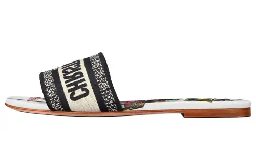 DIOR Dway Slide Slippers Women's White Black