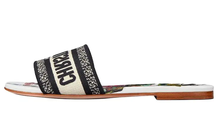 DIOR Dway Slide Slippers Women's White Black
