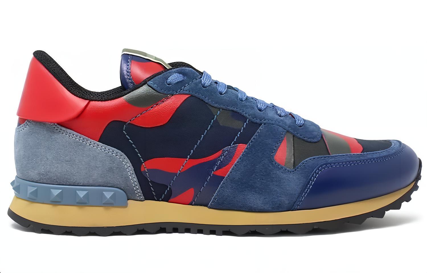 Мужские кроссовки Valentino Rockrunner (сине-красный) — фото 2