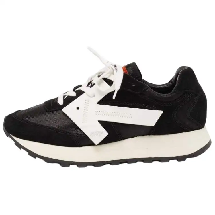 OFF WHITE Suede Runner Black Women's
