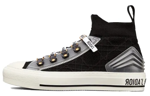 DIOR Walk'n'Dior Platform Shoes High top Stylish Skateboarding Shoes Women's Black