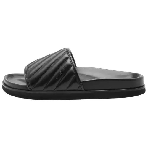 OFF-WHITE Diag-Stripe Open Toe Slides