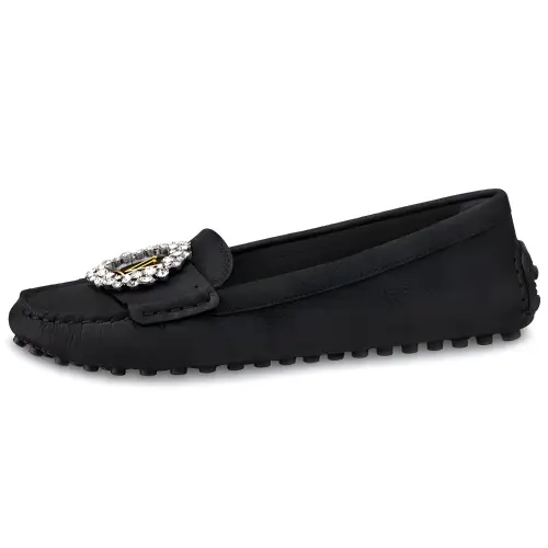 LOUIS VUITTON Dauphine Shoes 'Black Suede' Women's