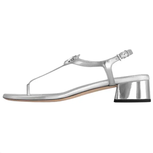 LOUIS VUITTON Sunkiss One Strap Sandals 3.5cm Women's Silver