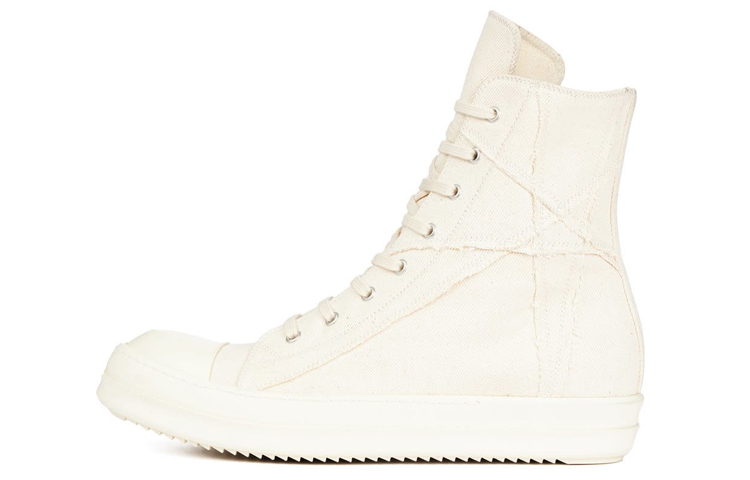 Rick Owens DRKSHDW Strobe High top Stylish Skateboarding Shoes Women's White
