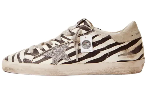 Golden Goose Super Star LTD Low top Stylish Skateboarding Shoes Women's Brown Distressed