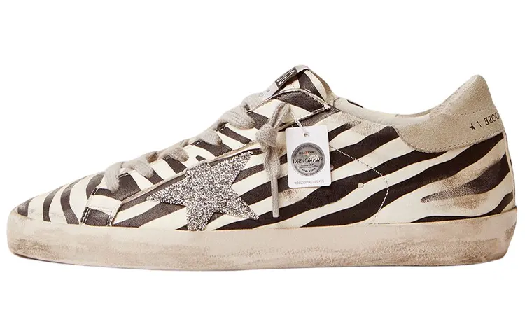 Golden Goose Super Star LTD Low top Stylish Skateboarding Shoes Women's Brown Distressed