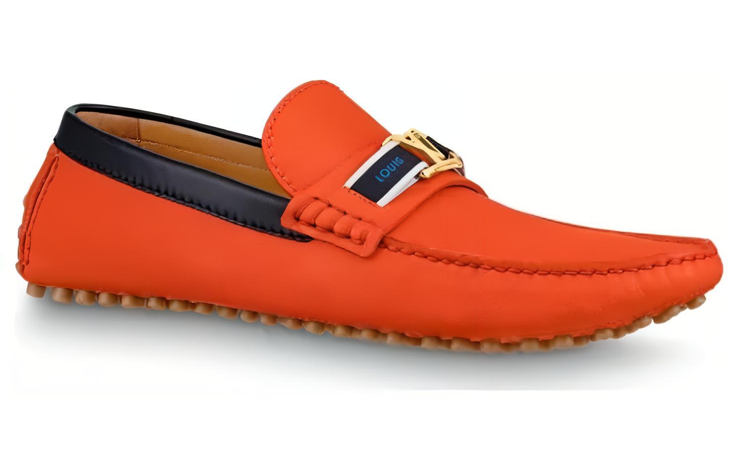 LOUIS VUITTON Lv Hockenheim Moccasin Shoes 'Orange'