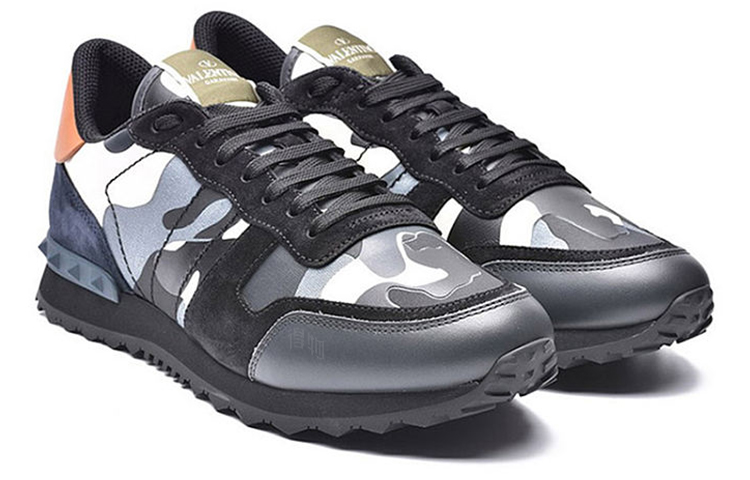Мужские кроссовки Valentino Rockrunner (черно-серебристые) — фото 3
