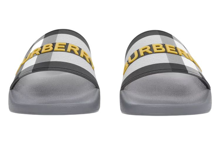 Мужские сабо Burberry (серые) — фото 4