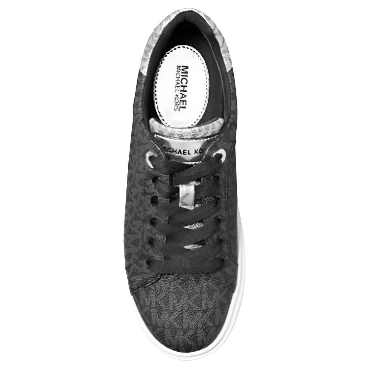 Женские кеды MICHAEL KORS Canvas Platform (черные) — Черный — фото 4