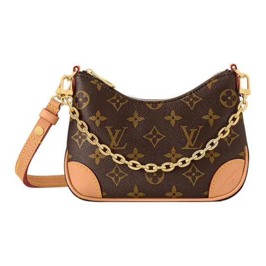 LOUIS VUITTON NANO BOULOGNE Сумки Классическая сумка-цепочка для пресбиопии Сумка для подмышек Холщовая сумка с монограммой и покрытием Мини-женская сумка через плечо Коричневый