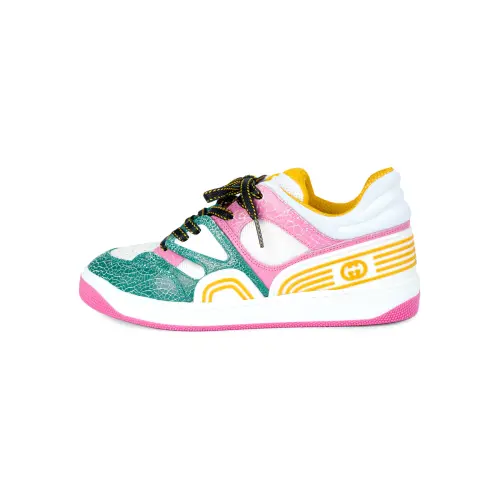 Gucci Wmns Basket 'White Pink Green' Women's