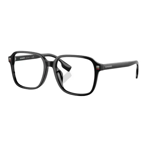 Burberry Plate Frame Square Prescription Glasses Men's Black