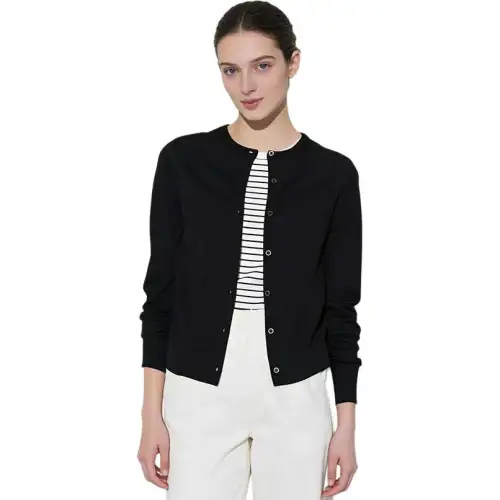 UNIQLO Knitwear Women's Crew Neck Moderate Cardigan