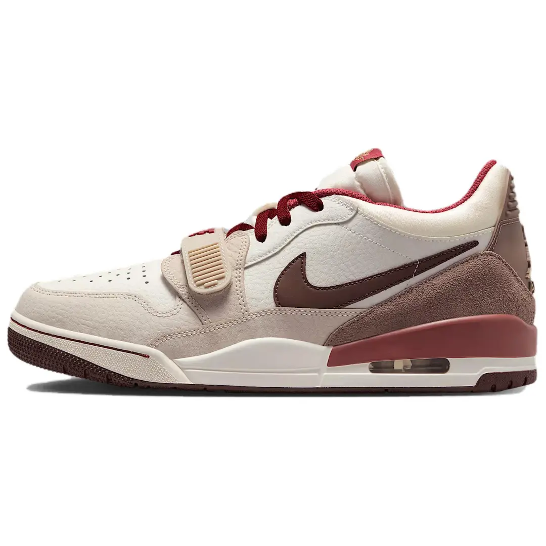 Jordan Legacy 312 Low top Vintage Basketball Shoes Men's Beige Red