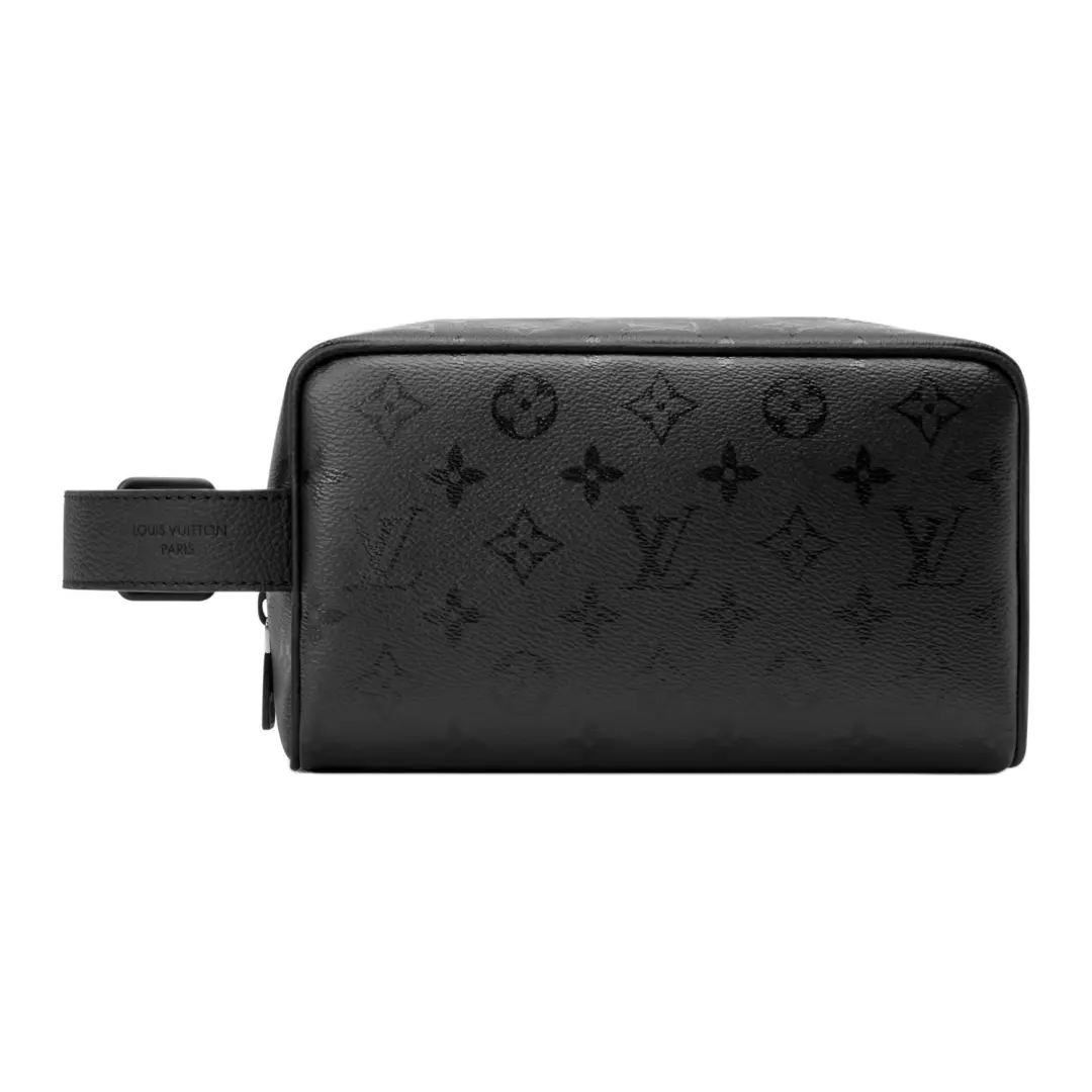 LOUIS VUITTON Monogram Midnight Coated Canvas Toiletry Bag Toiletry Bag Men's Black