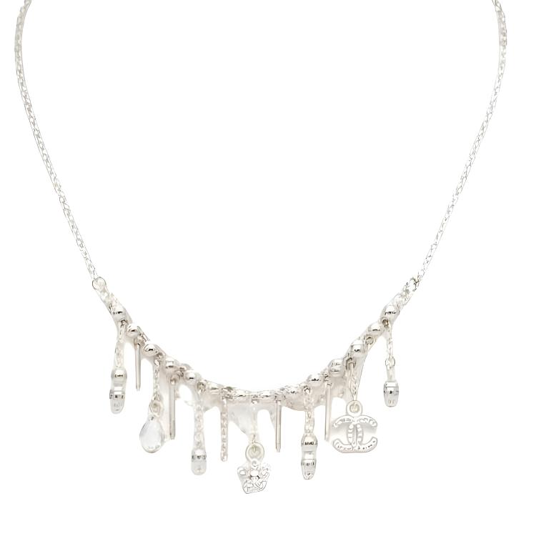 Женское колье Chanel (серебристый)