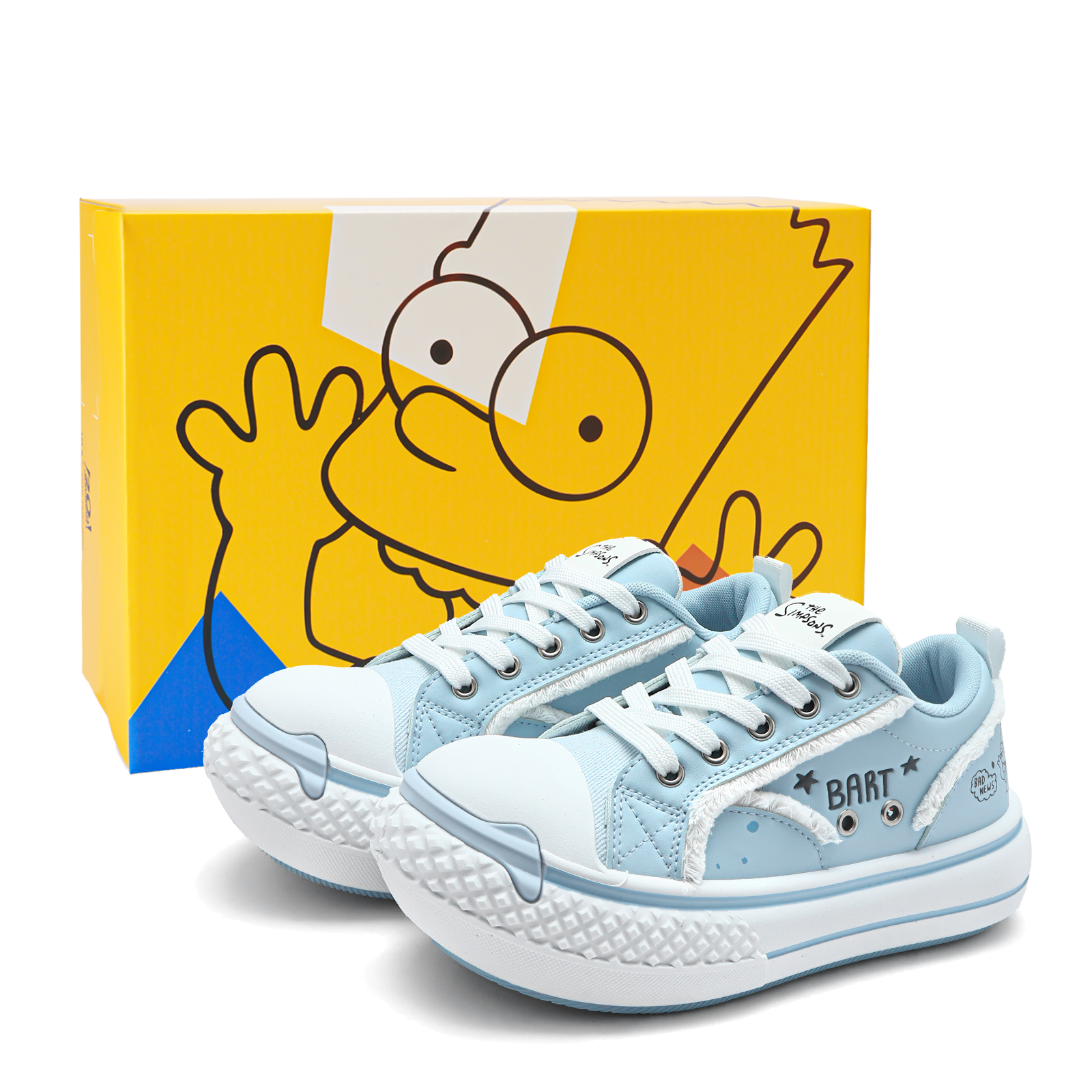 Кеды The Simpsons Кроссовки на платформе (бело-синие)
