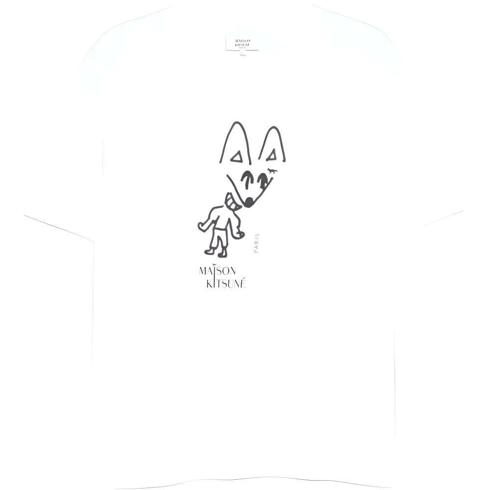 Мужская футболка Maison Kitsune (белая)