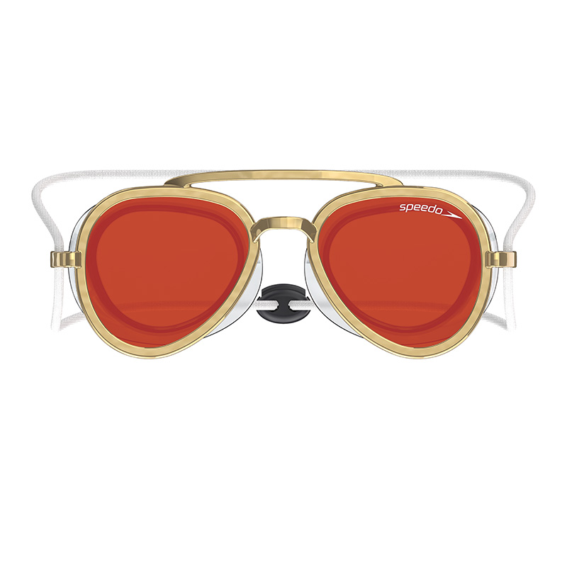 Speedo SUNNY G Series Swim Goggles Coated Lens Outdoor Commute, Travel, Vacation Swim Equipment Unisex Gold