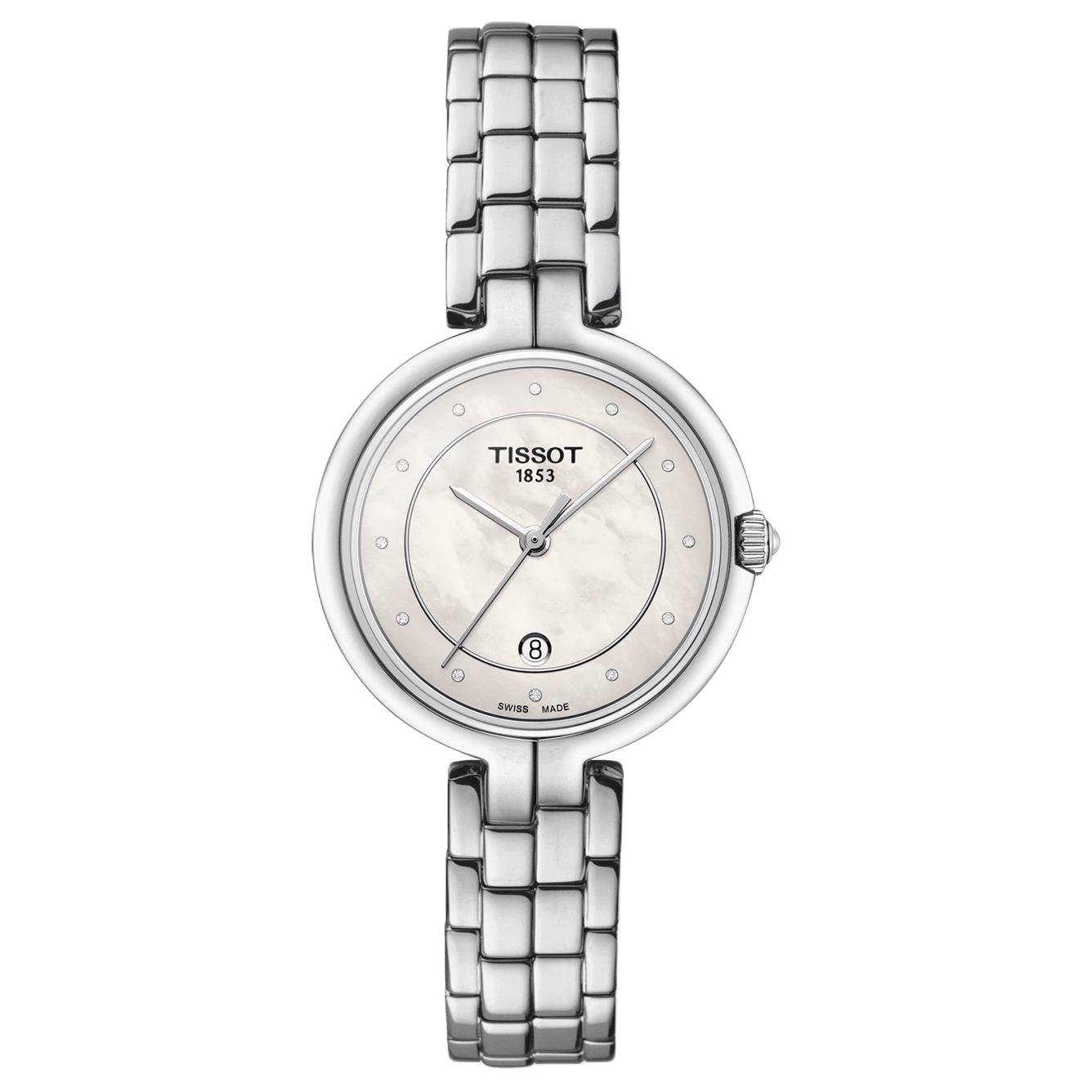Женские часы TISSOT Фламинго (белые)