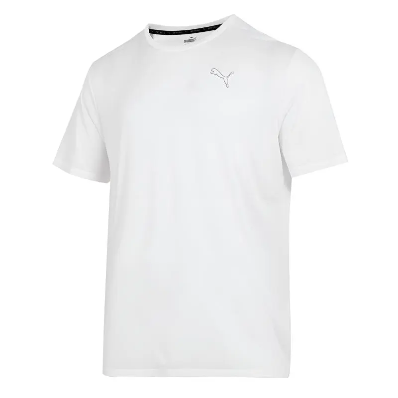 PUMA T-Shirts Men's White Crew Neck Moderate