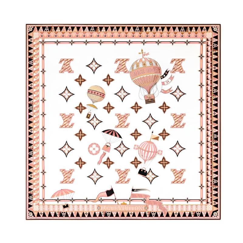 Шелковый платок Louis Vuitton (белый)
