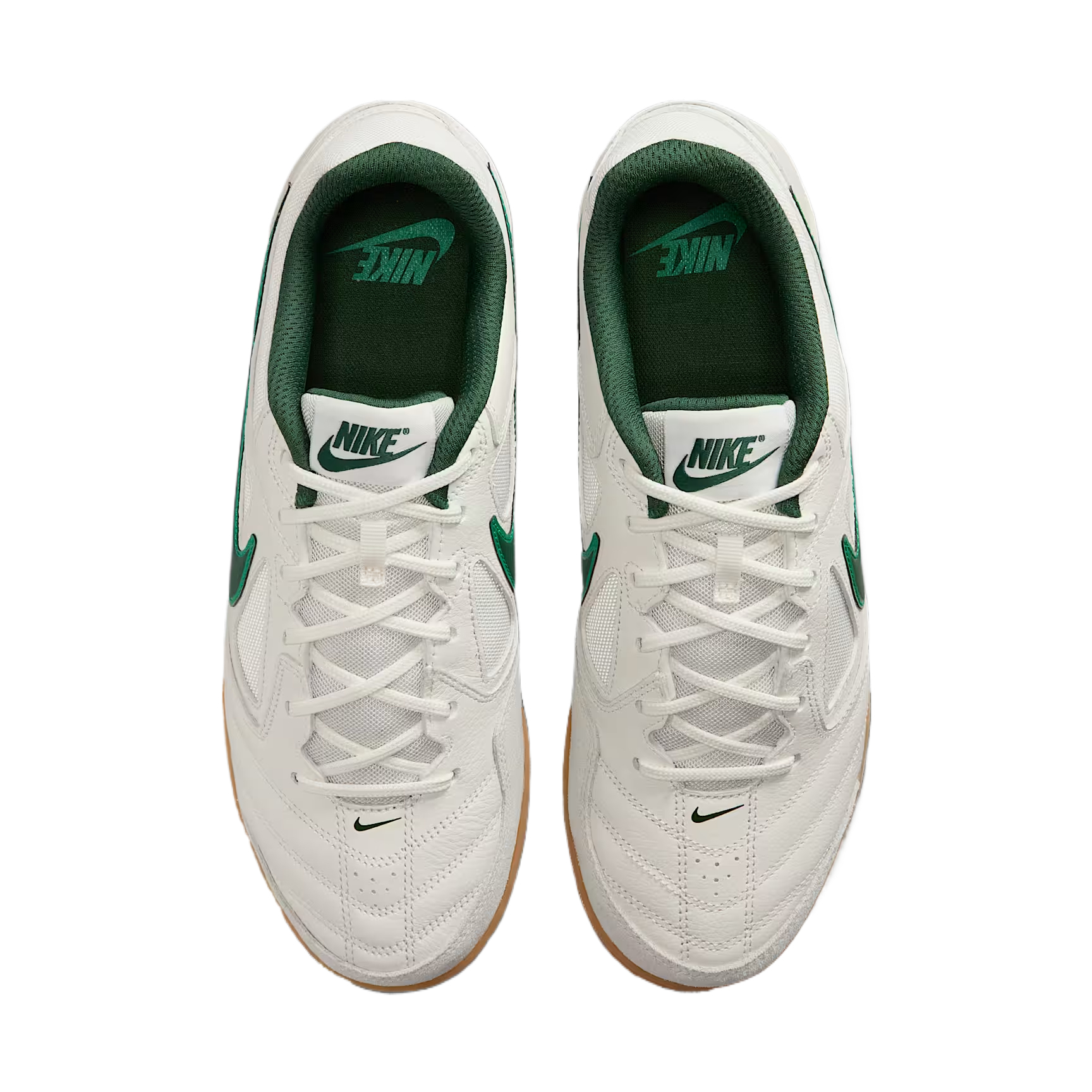 Мужские кроссовки Nike Gato (бело-зеленые) — фото 5