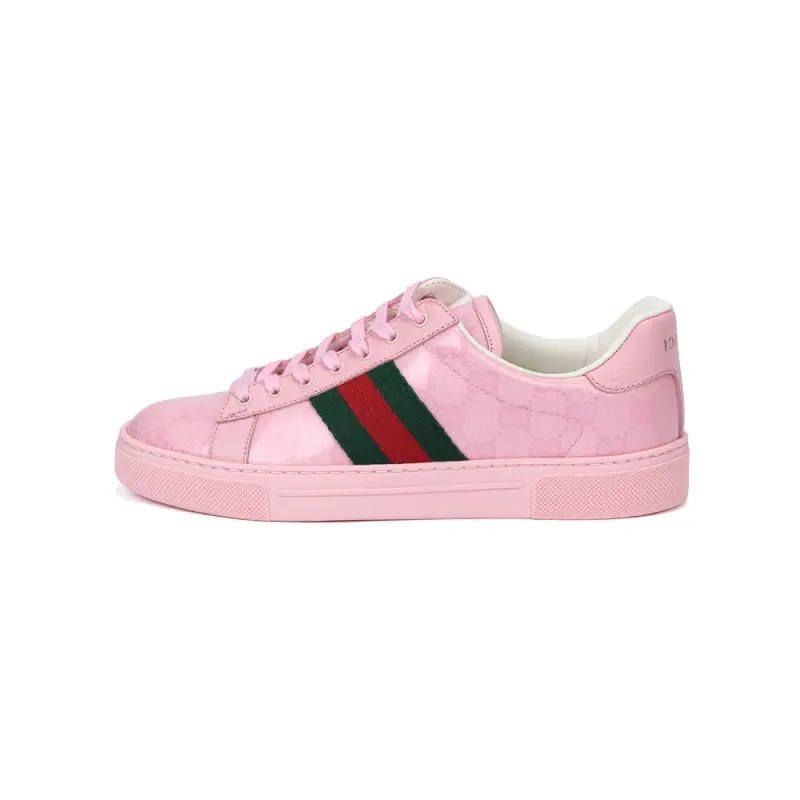 Gucci Wmns Ace 'GG Crystal Canvas - Pink' Women's