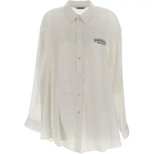 Balenciaga Shirts Women's White Lapel Moderate Other