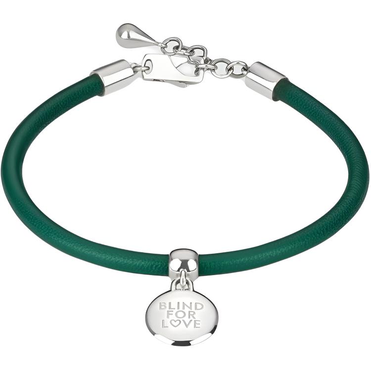 Браслет Gucci GUCCI Blind for love 925 (серебряный с зеленым)
