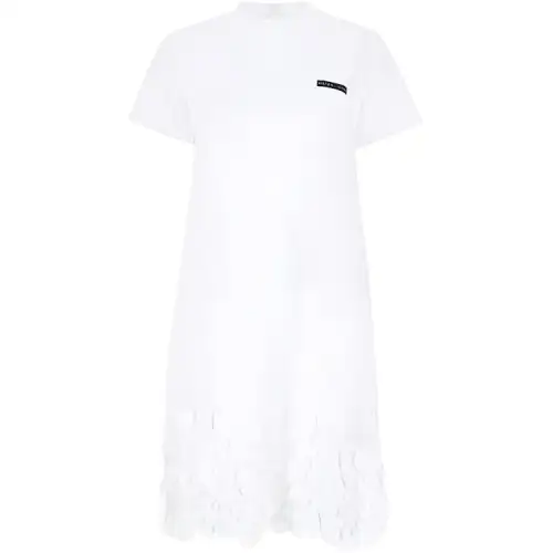 PRADA Short Sleeved Dress Women's White