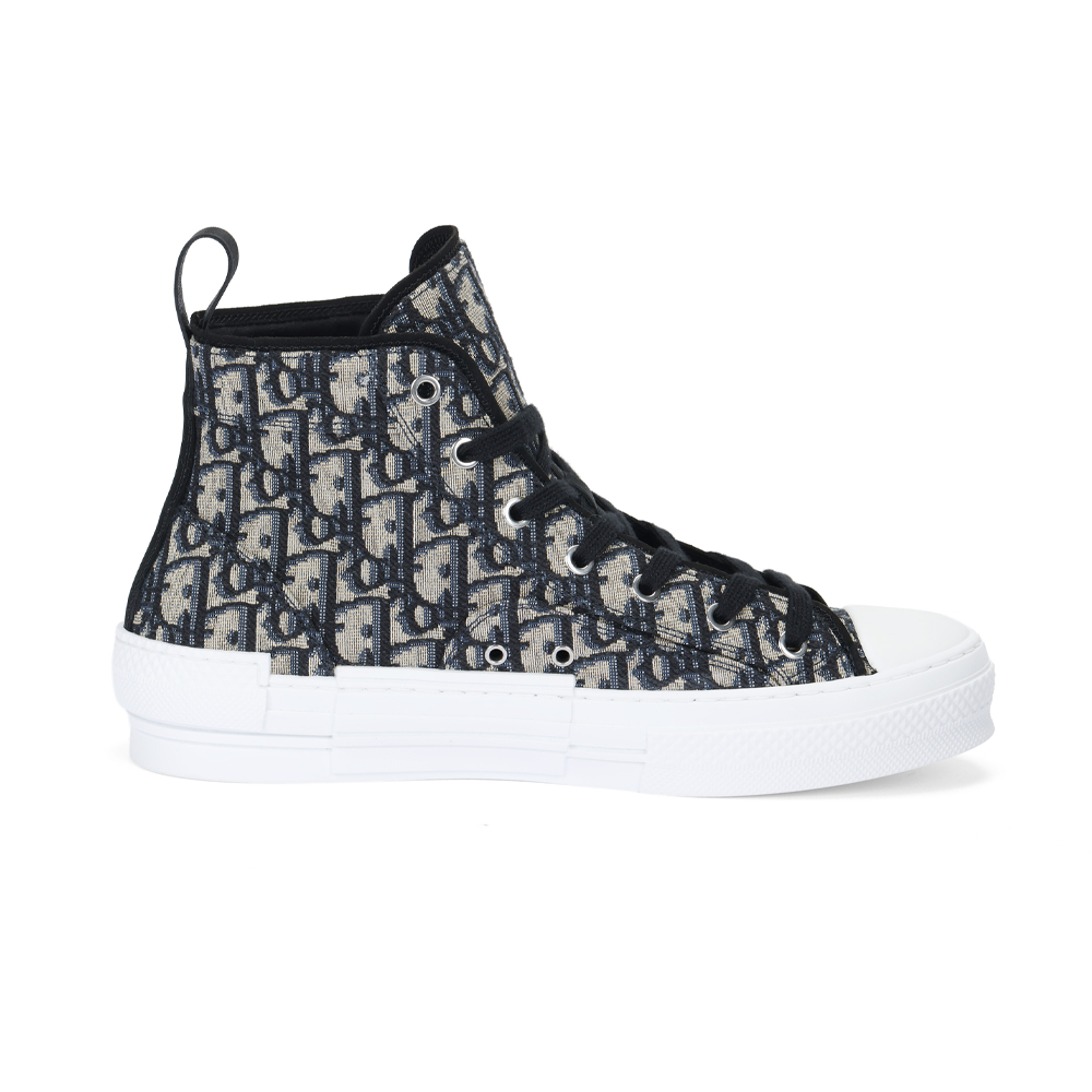 DIOR B23 High top Skateboard Shoes Men's Beige Black