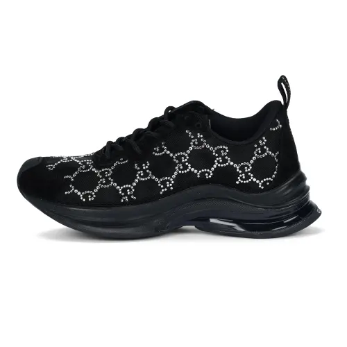 Gucci Wmns Run Sneaker 'GG Crystal - Black' Women's