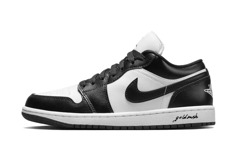 Jordan Air Jordan 1 Panda AJ Abrasion Resistant Low top Vintage Basketball Shoes Unisex Black White