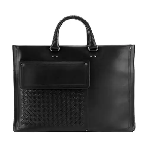 Bottega Veneta Cow Leather Handbag, Briefcase, Wallet Men's Black