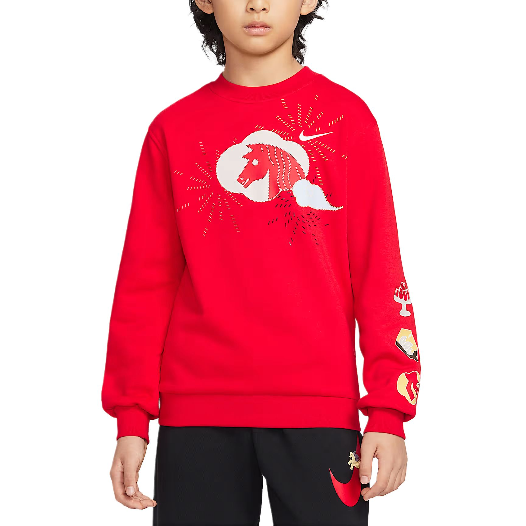 Детская худи Nike Sportswear Club Fleece (красный)