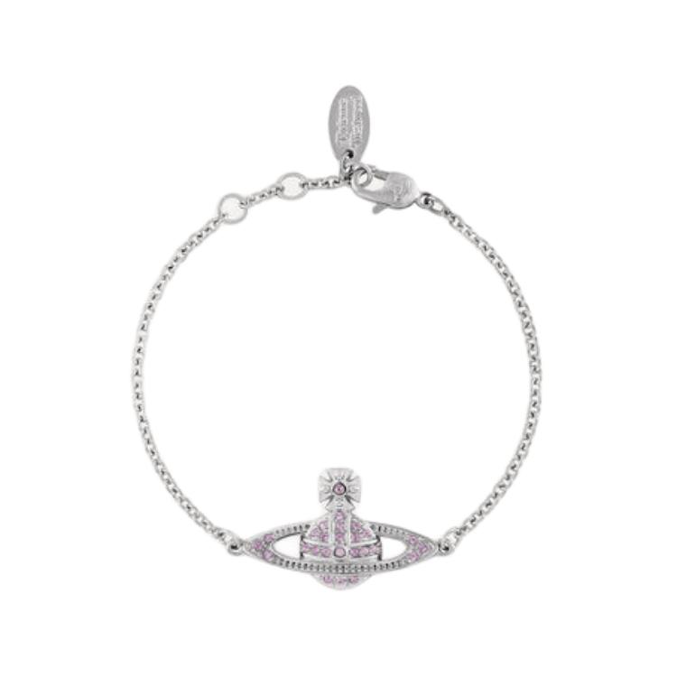Женский браслет Vivienne Vivienne Westwood Mini bas relief / (серебряно-фиолетовый)
