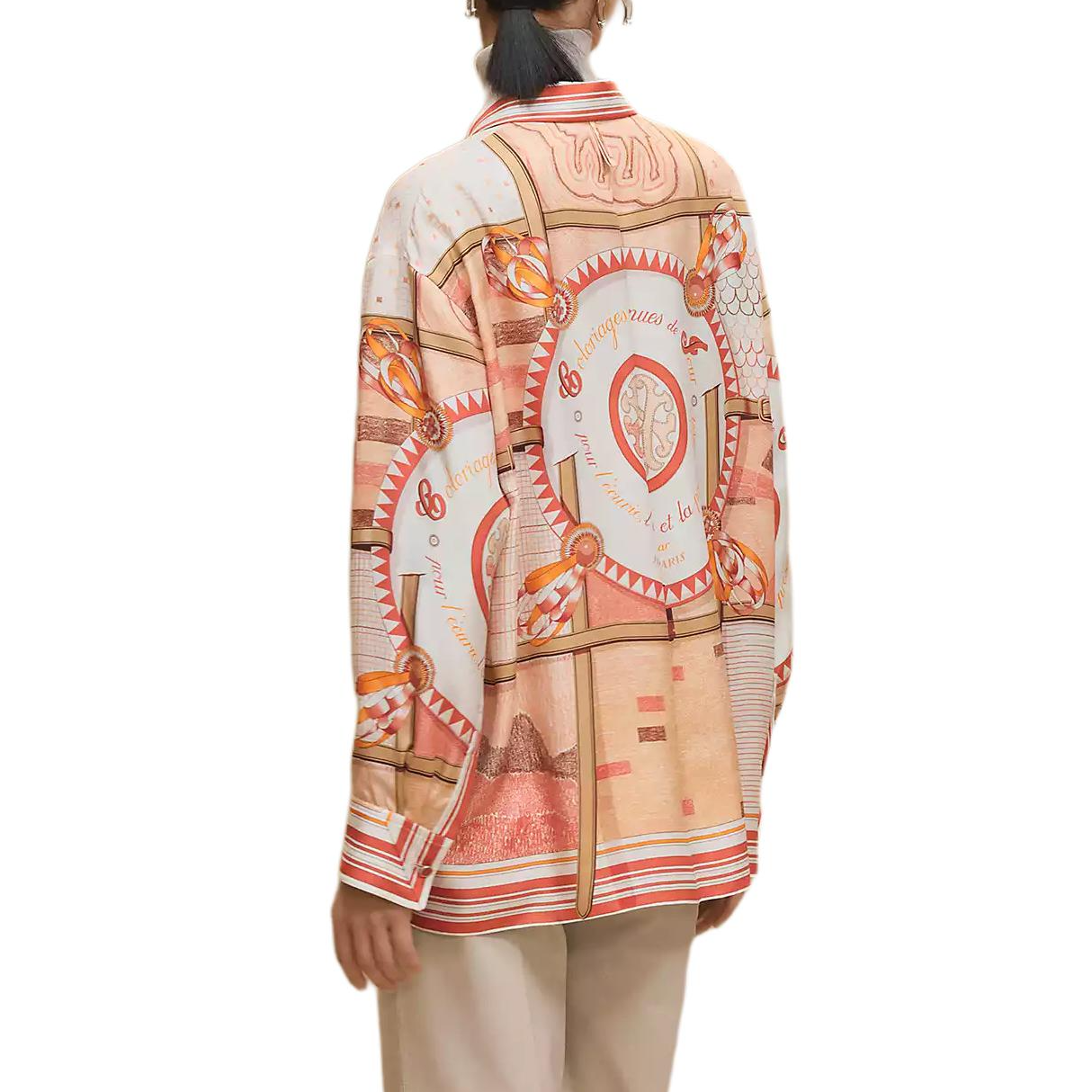 Женская рубашка Hermes FW25 (разноцветная) — фото 5